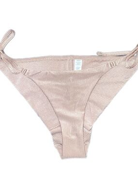 Aerie Ribbed Tie-Side Bikini Bottoms in Champane